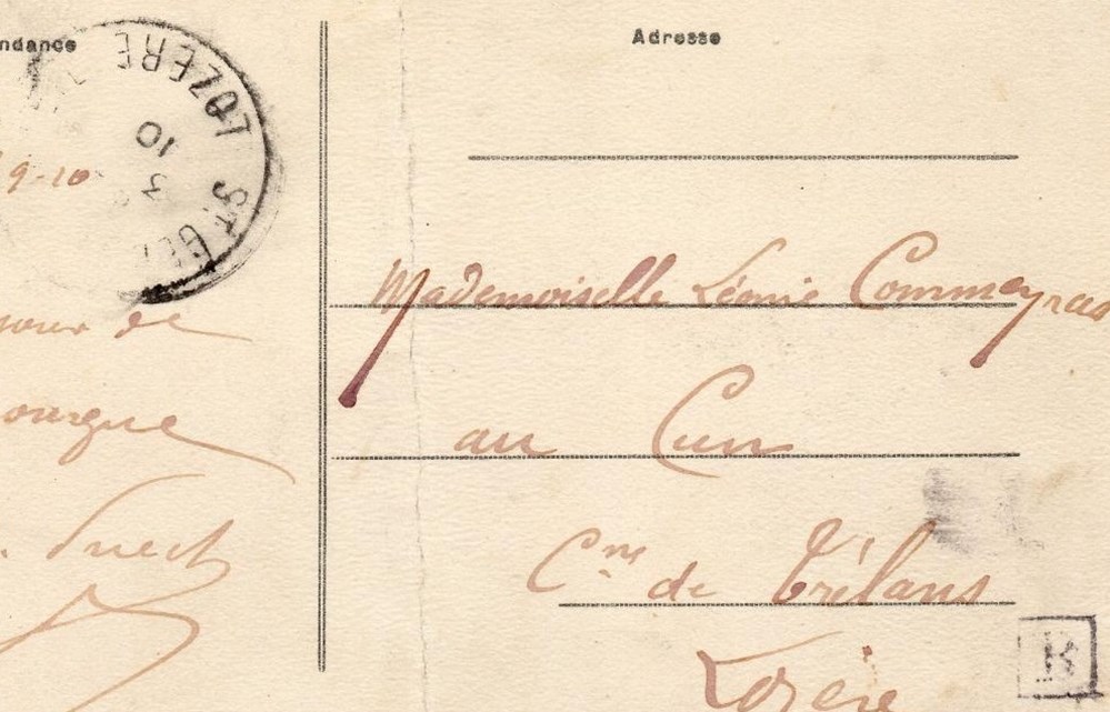 1910 - Cachets type B4 documents anciens marques postales europe 1910 cachets type b4