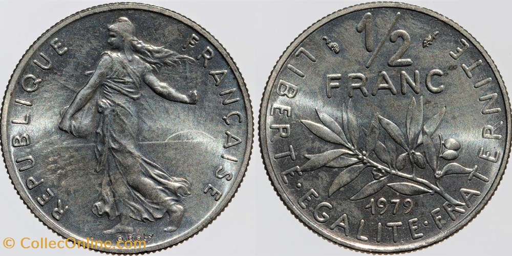 monnaies monde france f 198 roty 1 2 fr 1979