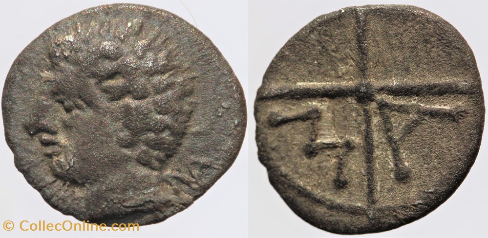 Volques Arécomiques - Obole NA/MA monnaies antiques av jc ap celtes volques arecomiques obole na ma