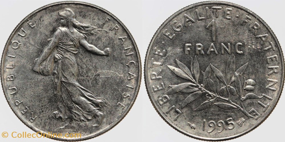 monnaies monde france f 226 roty 1 fr 1995