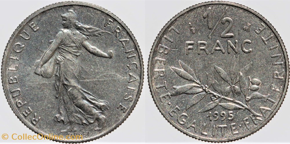 F-198 - Roty - 1/2 fr. - 1995 monnaies monde france f 198 roty 1 2 fr 1995