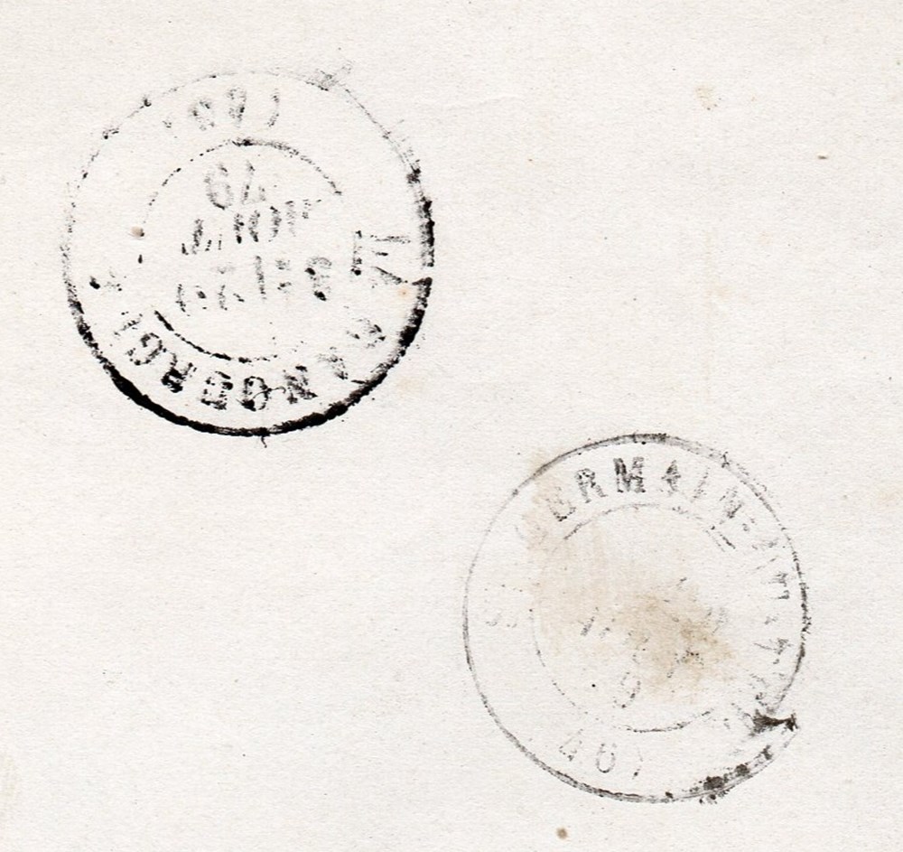 1879 - Cachet type 17 documents anciens marques postales europe 1879 cachet type 17