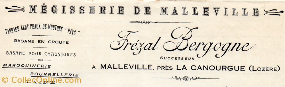 documents anciens factures commerciaux bergogne frezal 1934