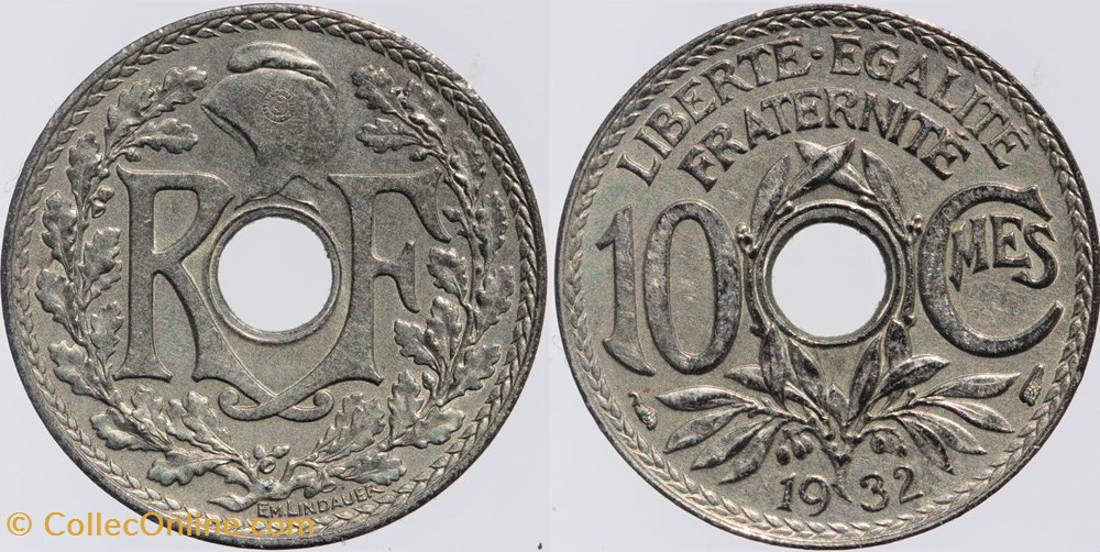 F-138 - Lindauer - 10 c. - 1932 monnaies monde france f 138 lindauer 10 c 1932