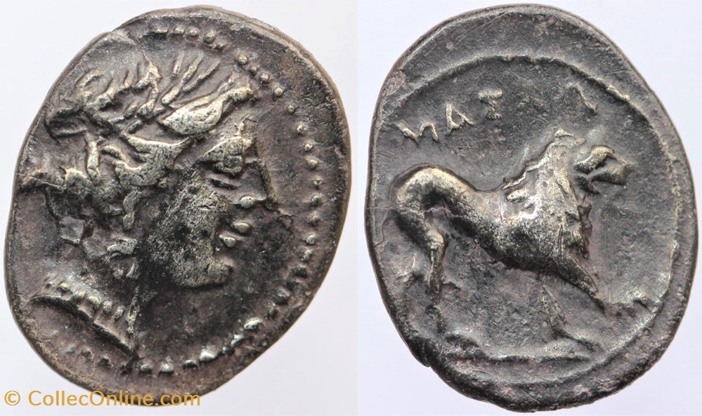 Massalia - Drachme légère au lion monnaies antiques av jc ap celtes massalia drachme legere au lion