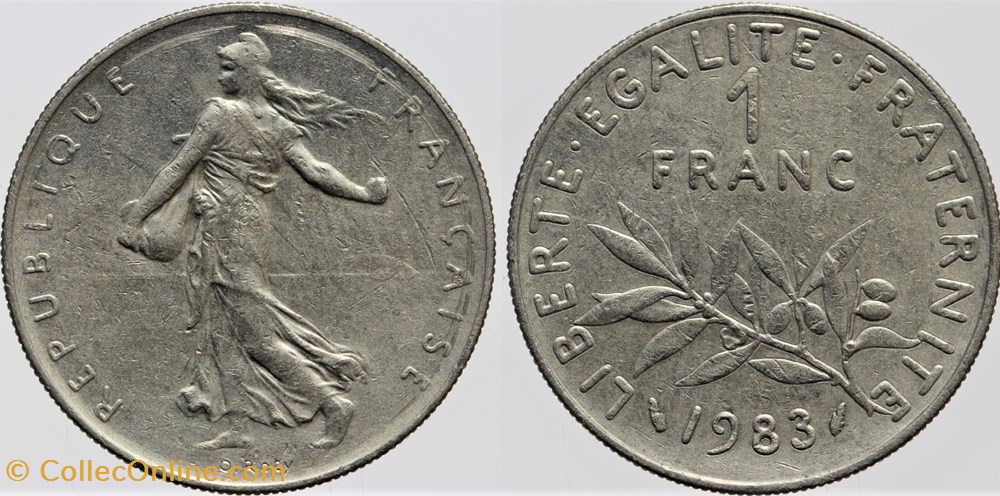 F-226 - Roty - 1 fr. - 1983 monnaies monde france f 226 roty 1 fr 1983