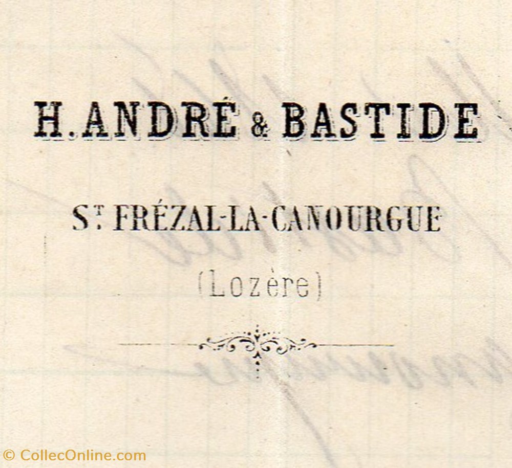 documents anciens factures commerciaux andre h bastide 1868