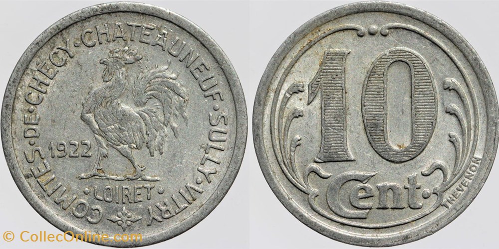 45 - Checy - 10 centimes monnaies monde france 45 checy 10 centimes