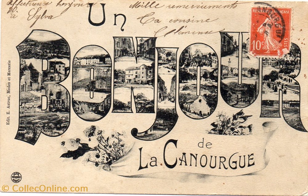 C04 - Un Bonjour de la Canourgue cartes postales europe france c04 un bonjour de la canourgue