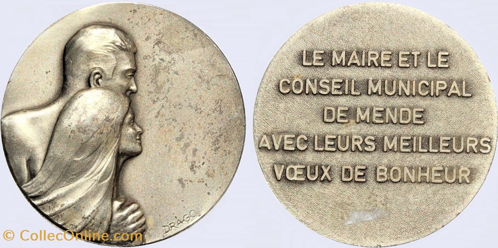 medailles france 1980 vers mariage mende