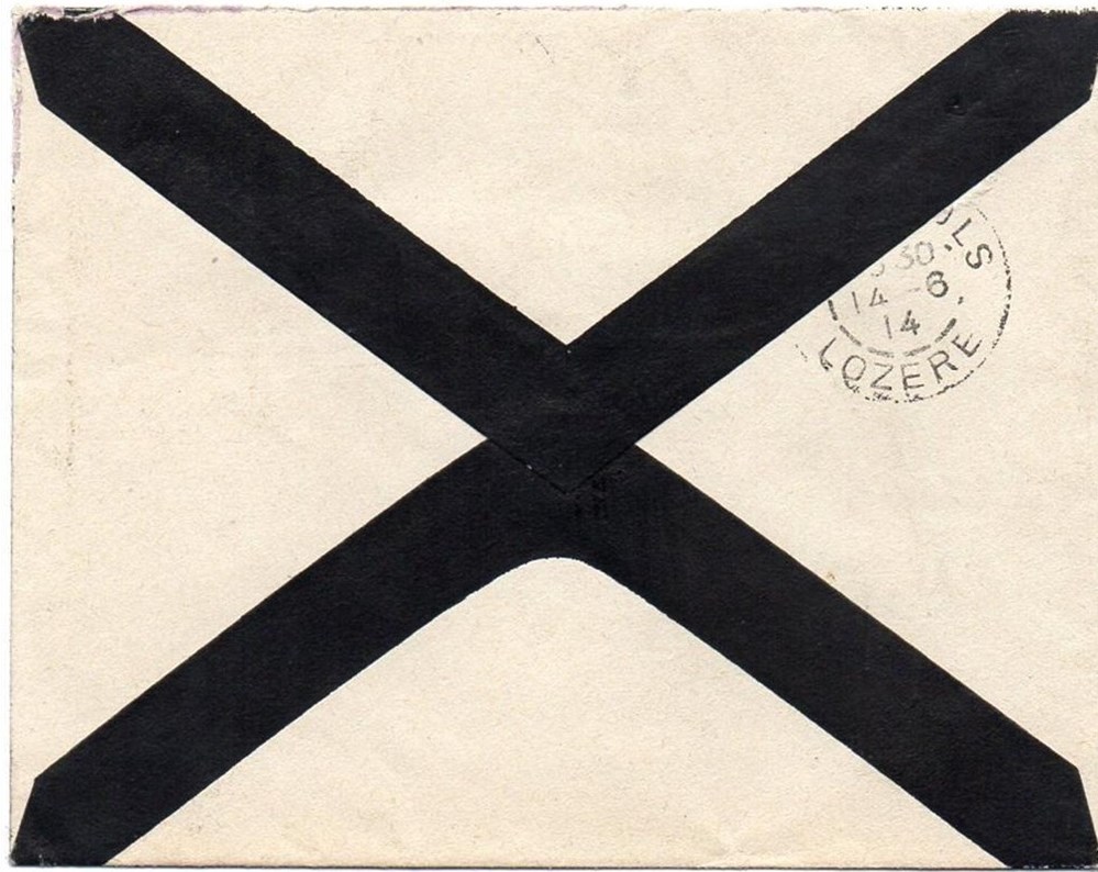1914 - Cachets type A4 documents anciens marques postales europe 1914 cachets type a4