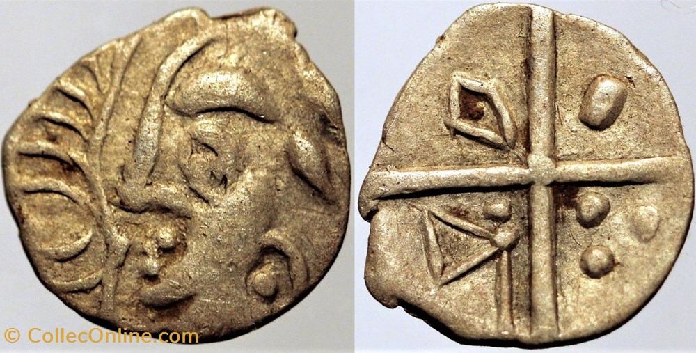 Rutènes - Obole du type de Grabels monnaies antiques av jc ap celtes rutenes obole du type de grabels