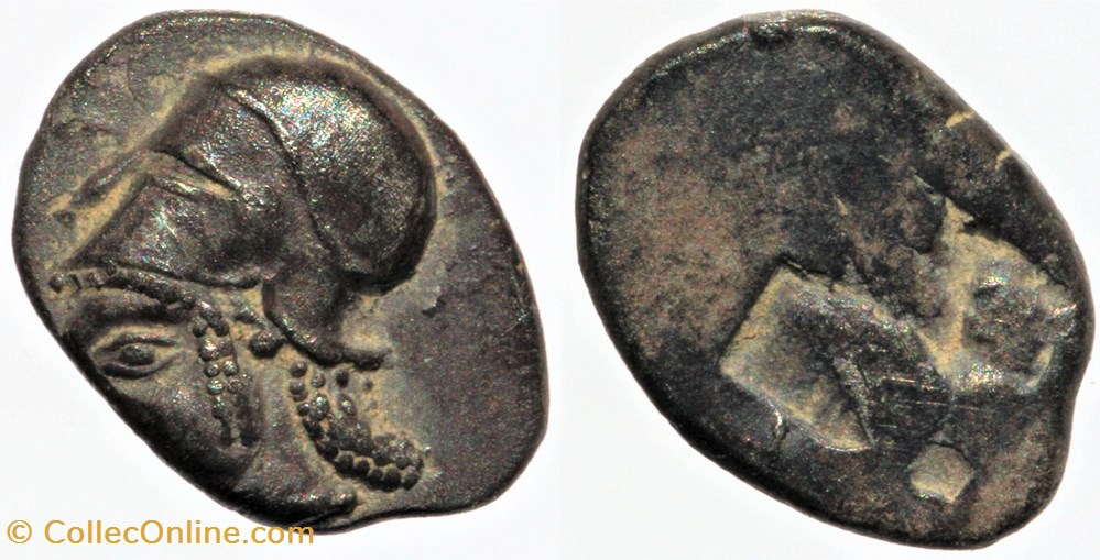 Massalia - Obole à la tête d'Athéna monnaies antiques av jc ap celtes massalia obole a la tete athena