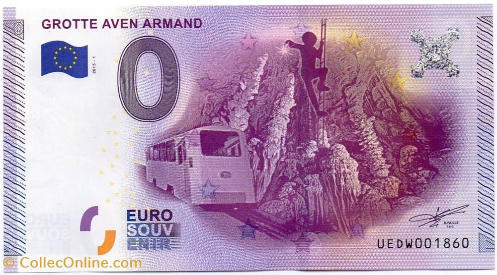 billets europe france 0 euro souvenir aven armand