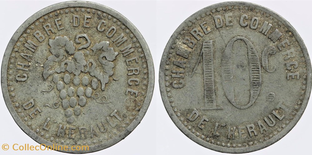 monnaies monde france 34 herault c c 10 centimes