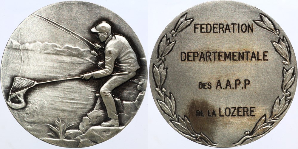 1980 (vers) - Récompense des A.A.P.P. de la Lozère medailles france 1980 vers recompense des a a p p de la lozere