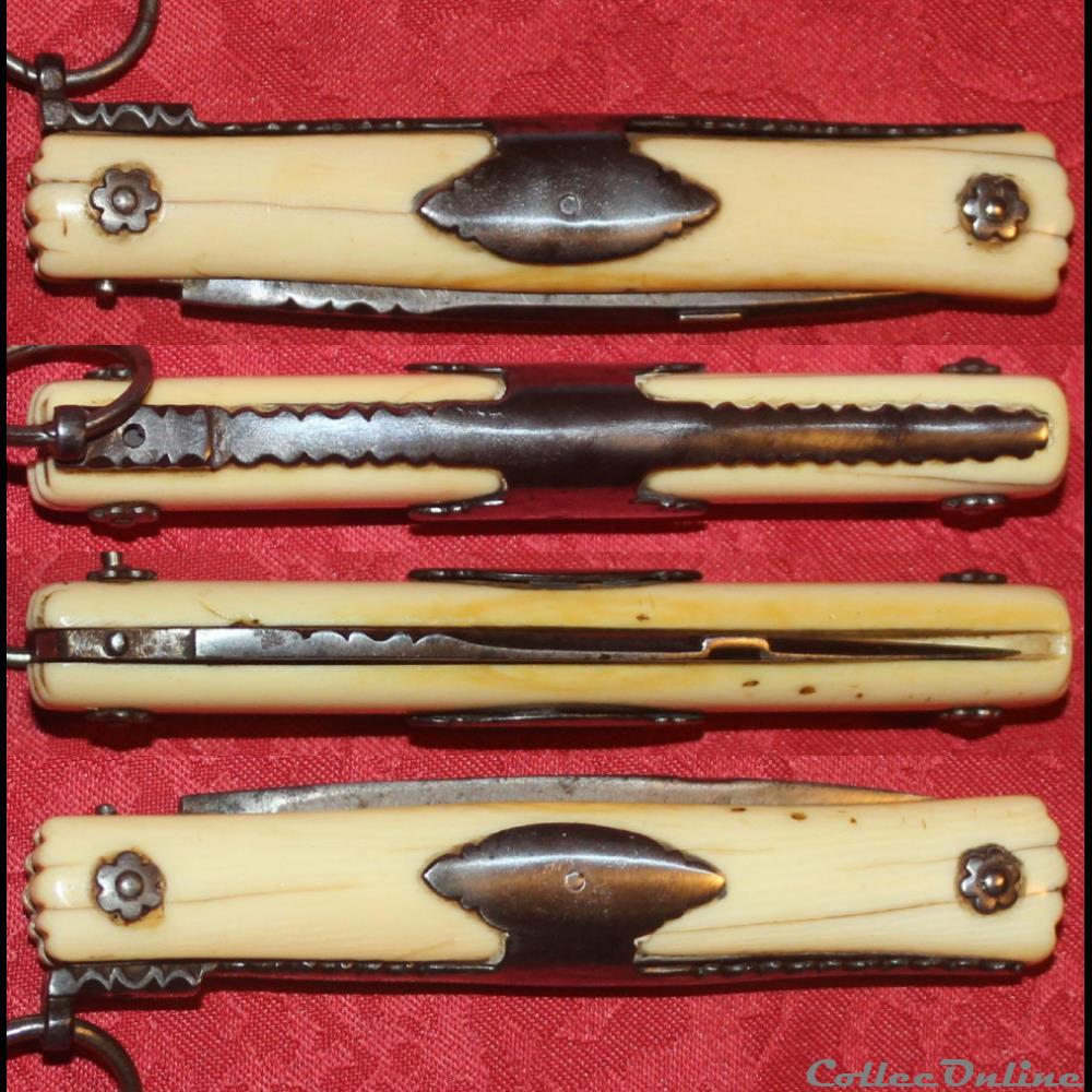 Couteau XIXe - Contou, Issoire 2 couteaux couteau xixe contou issoire