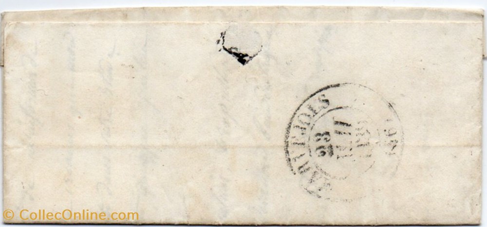 1839 - P.P. + Cachet type 12 documents anciens marques postales europe 1839 p p cachet type 12