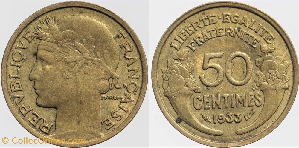 F-192 - Morlon - 50 c. - 1933 monnaies monde france f 192 morlon 50 c 1933