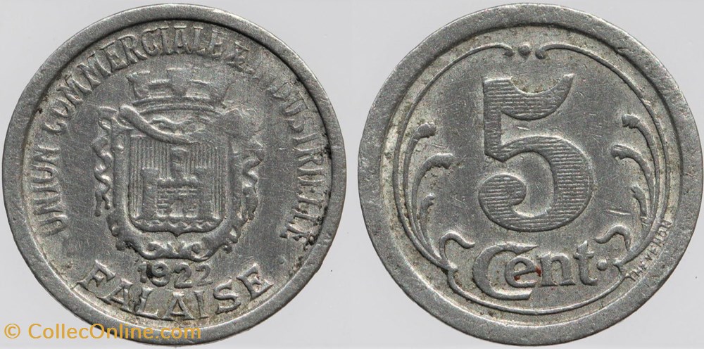 monnaies monde france 14 falaise 5 centimes