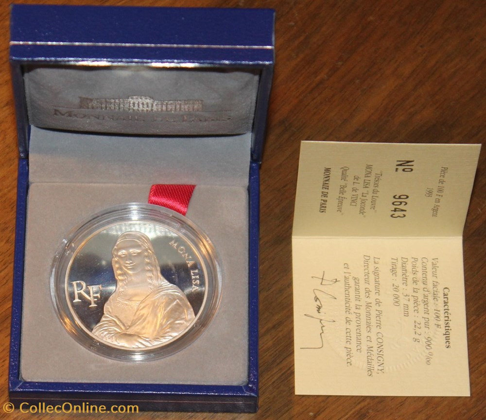 1993 - 100 franc argent B.E. monnaies monde france 1993 100 franc argent b e