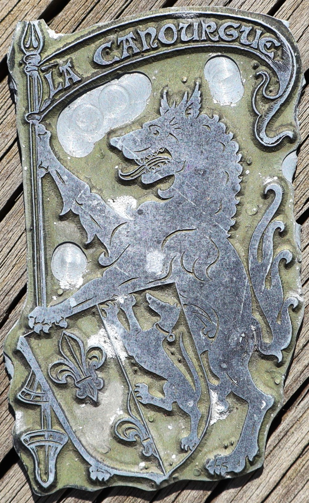La Canourgue - Plaque d'imprimerie documents anciens materiel et accessoires la canourgue plaque imprimerie