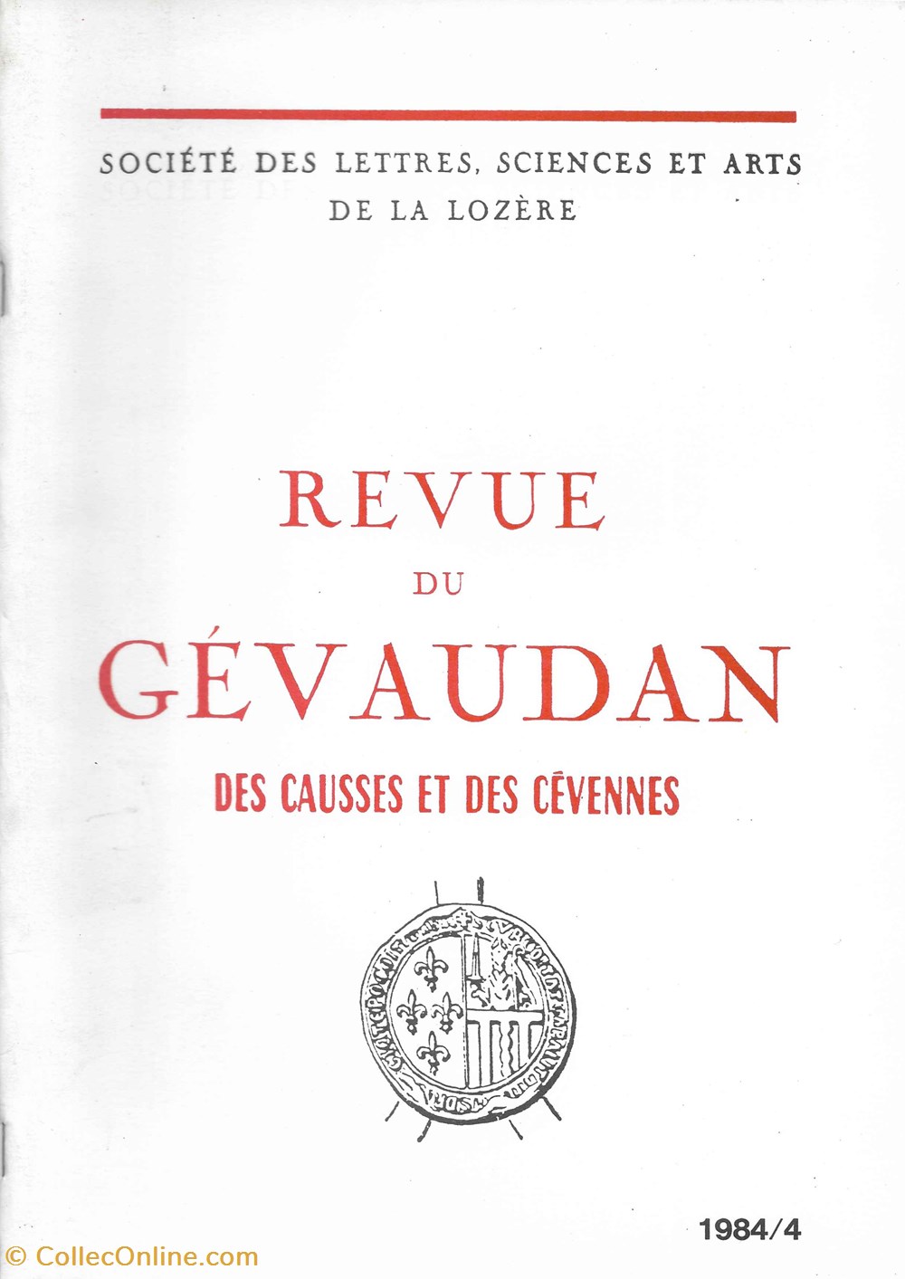 1984 - Revue du Gévaudan des Causses et des Cévennes livres bd revues 1984 revue du gevaudan des causses et des cevennes