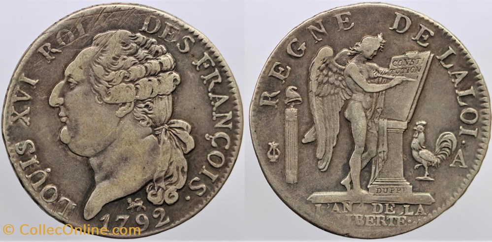 monnaies europe medievale france royales r 44 louis xvi demi ecu 1792 paris