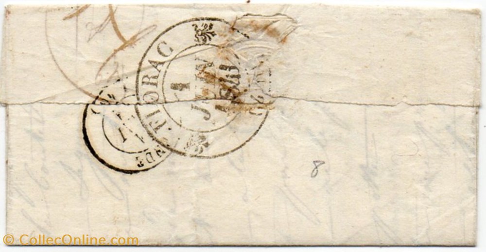 1841 - Cachet type 12 documents anciens marques postales europe 1841 cachet type 12