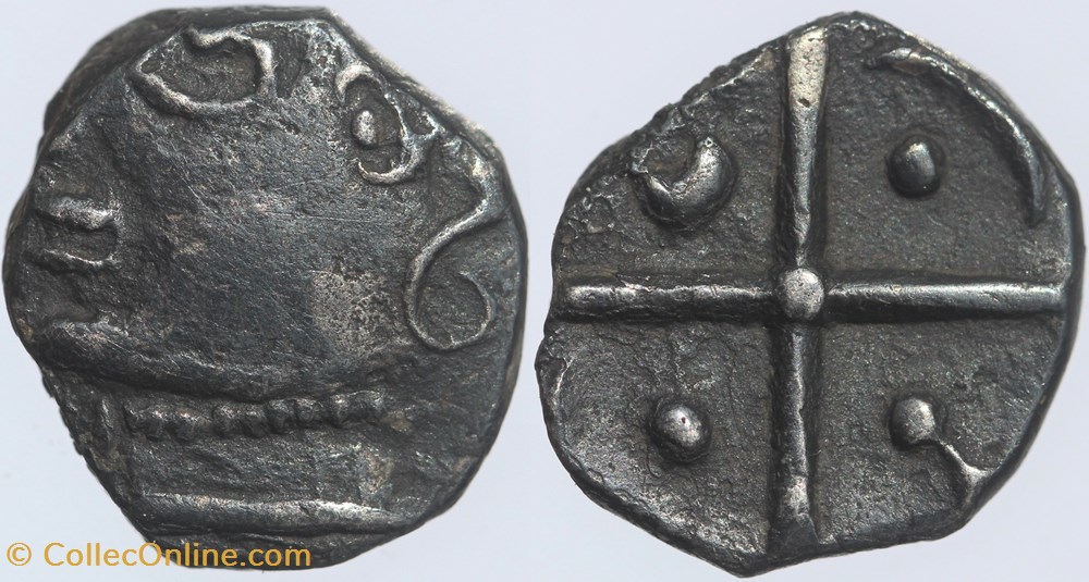 Nitiobroges - Drachme à la tête "négroïde" monnaies antiques celtes nitiobroges drachme a la tete negroide