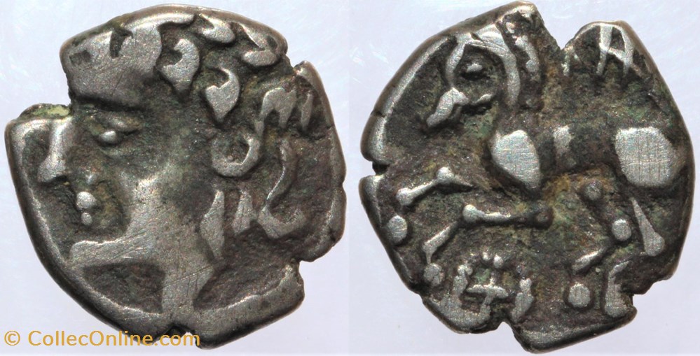 Allobroges - Denier IAZUS monnaies antiquite av jc ap celtes allobroges denier iazus