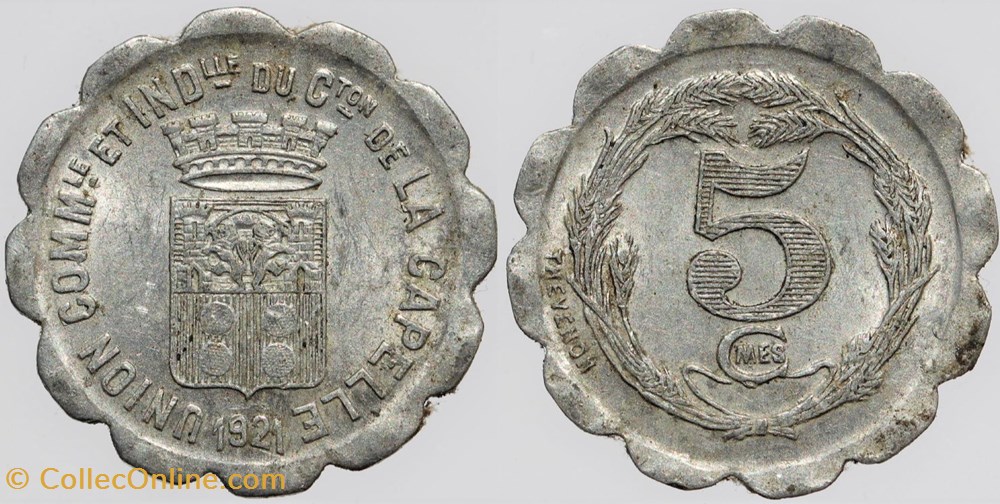 02 - La Capelle - 5 centimes monnaies monde france 02 la capelle 5 centimes