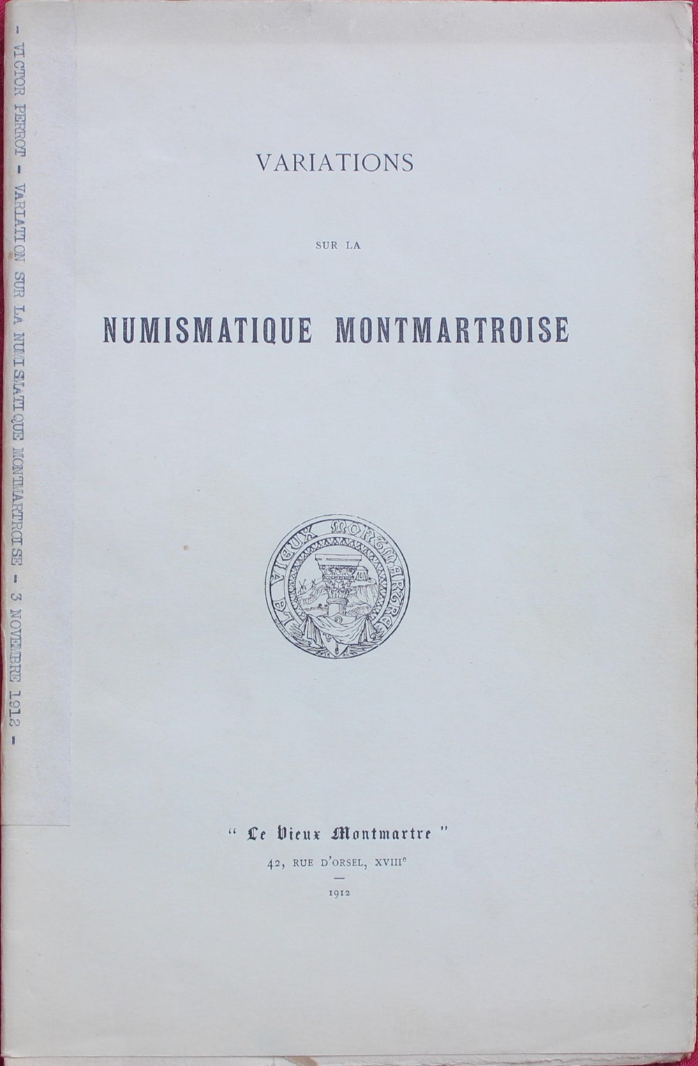 1912 - Variations sur la numismatique... - V. Perrot monnaies livres ouvrages 1912 variations sur la numismatique v perrot