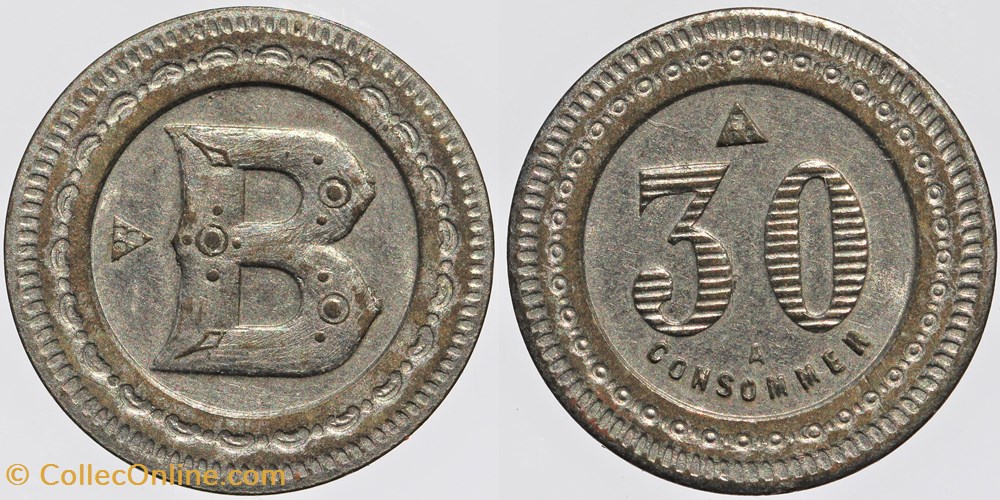 Jeton à consommer - 30 centimes monnaies monde france jeton a consommer 30 centimes