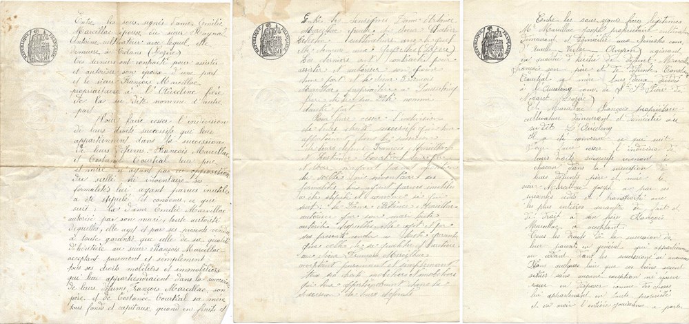1913 - Succession documents anciens autres 1913 succession