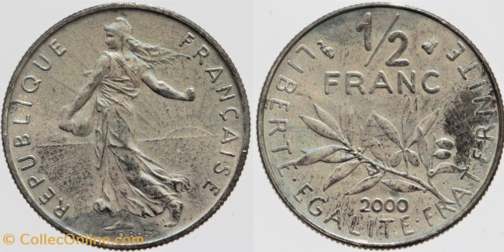 F-198 - Roty - 1/2 fr. - 2000 monnaies monde france f 198 roty 1 2 fr 2000