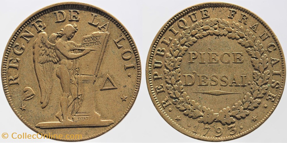 1793 - Convention - Essai du décime monnaies monde france 1793 convention essai du decime