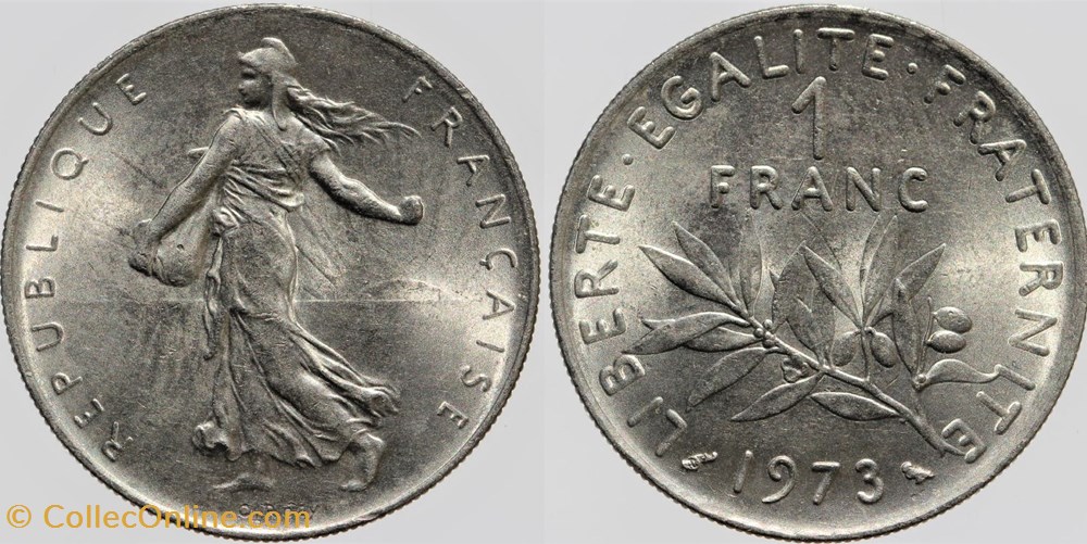 F-226 - Roty - 1 fr. - 1973 monnaies monde france f 226 roty 1 fr 1973