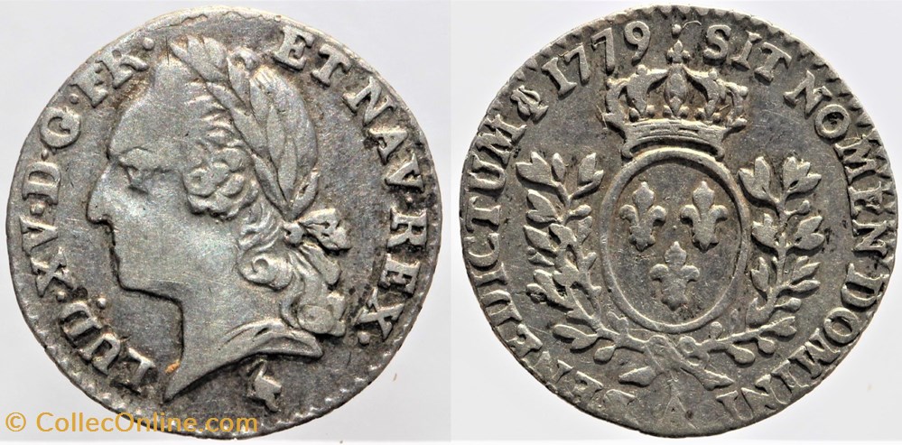 Dy 1713 - Louis XVI - 1/20 d'écu - 1779, Paris monnaies europe medievale france royales dy 1713 louis xvi 1 20 ecu 1779 paris