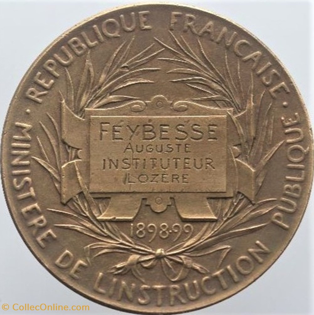 medailles france 1898 99 instruction primaire