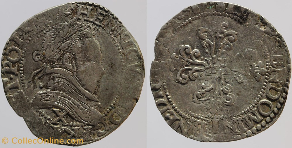 monnaies europe medievale france royales dy 1131 henri iii demi franc 1597 amiens