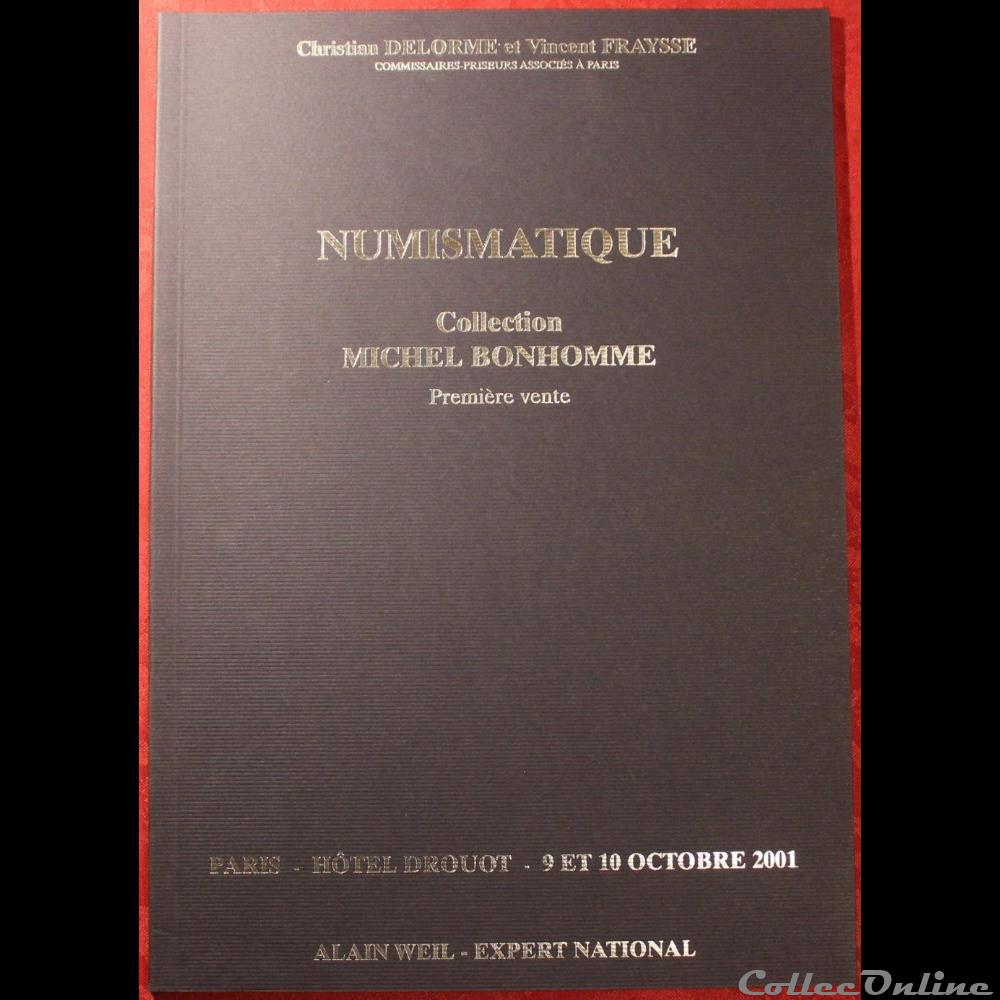 2001 2002 - Vente collection M. Bonhomme monnaie livre ouvrage 2001 2002 vente collection m bonhomme