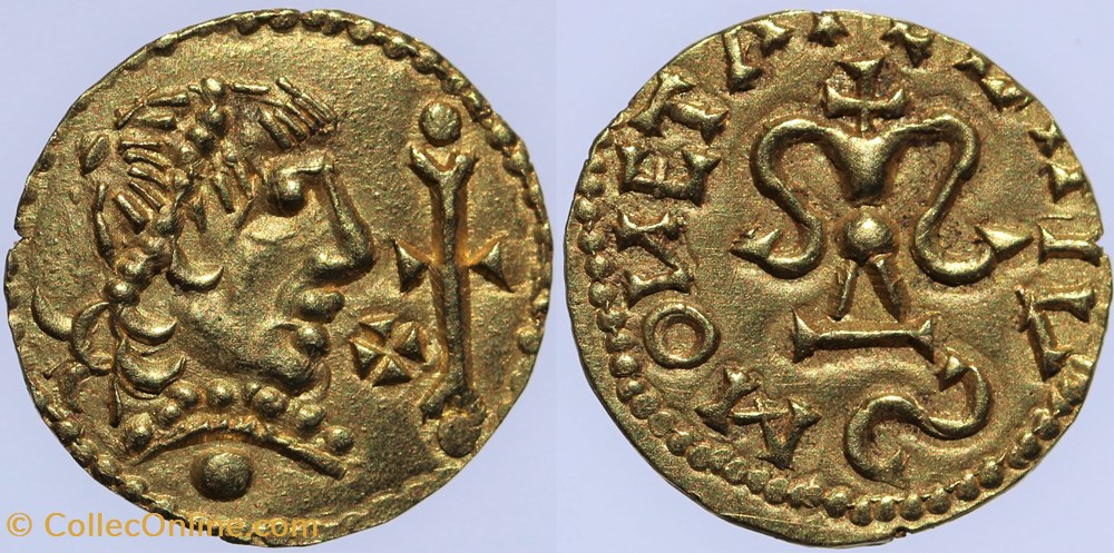 Banassac, type pour Elafius monnaies europe medievale royaumes francs banassac type pour elafius