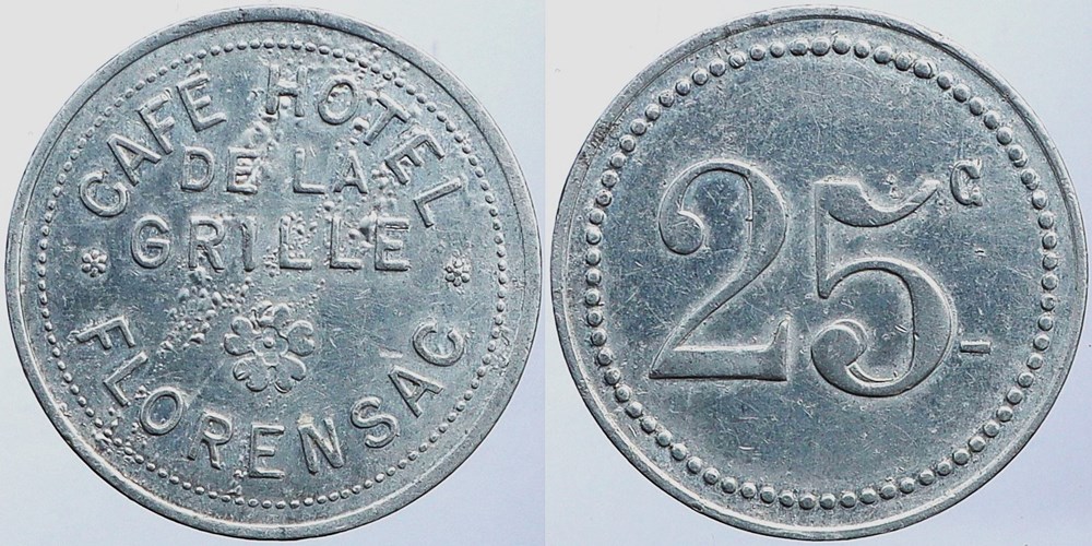 monnaies monde france 34 florensac 25 centimes