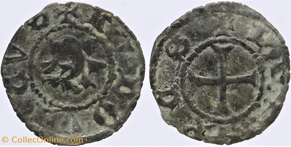 Dauphiné - Louis II - Obole monnaies france feodales dauphine louis ii obole
