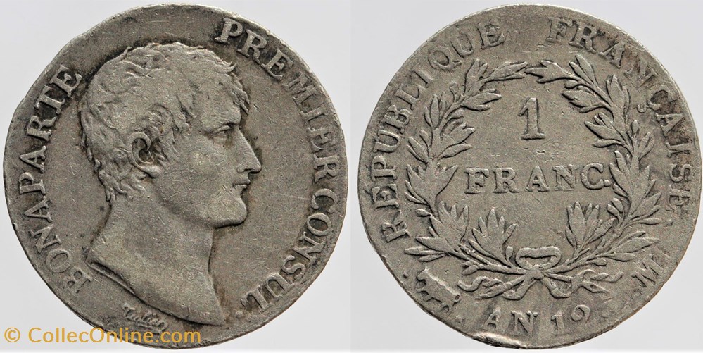 F-200 - Consulat - 1 franc - AN 12 Toulouse monnaies monde france f 200 consulat 1 franc an 12 toulouse