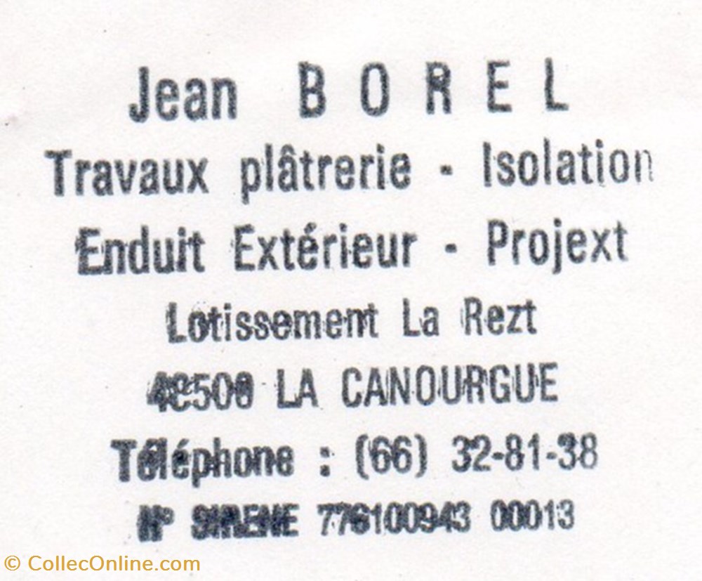 Borel Jean (1993) documents anciens factures commerciaux borel jean 1993