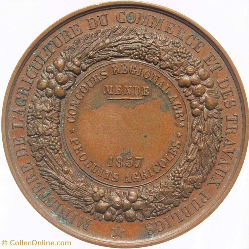 medailles france 1857 produits agricoles