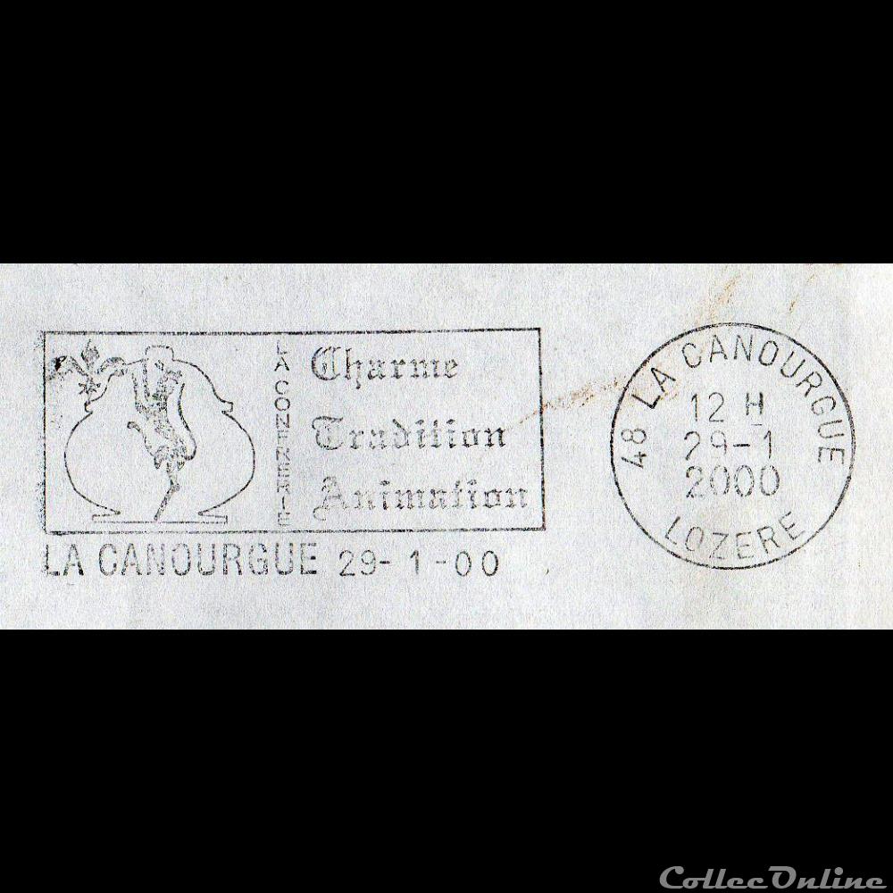 marque postale europe france 2000 la canourgue charme tradition animation