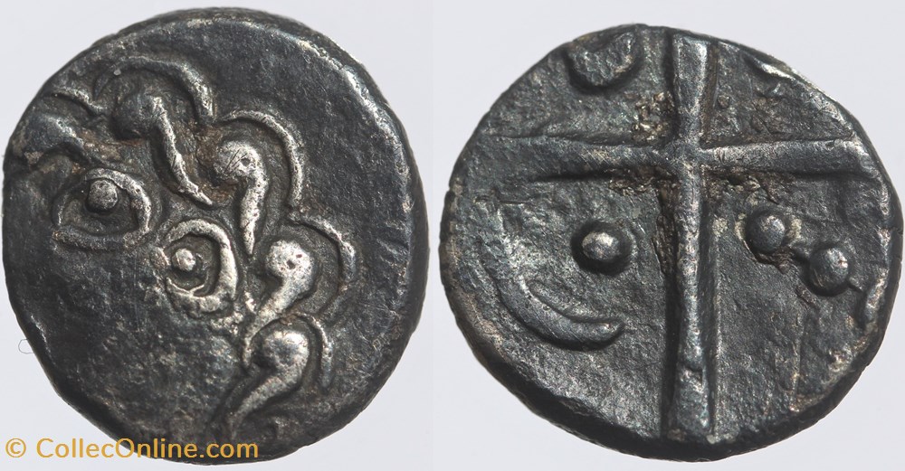 monnaies antiques celtes nitiobroges drachme a la tete negroide